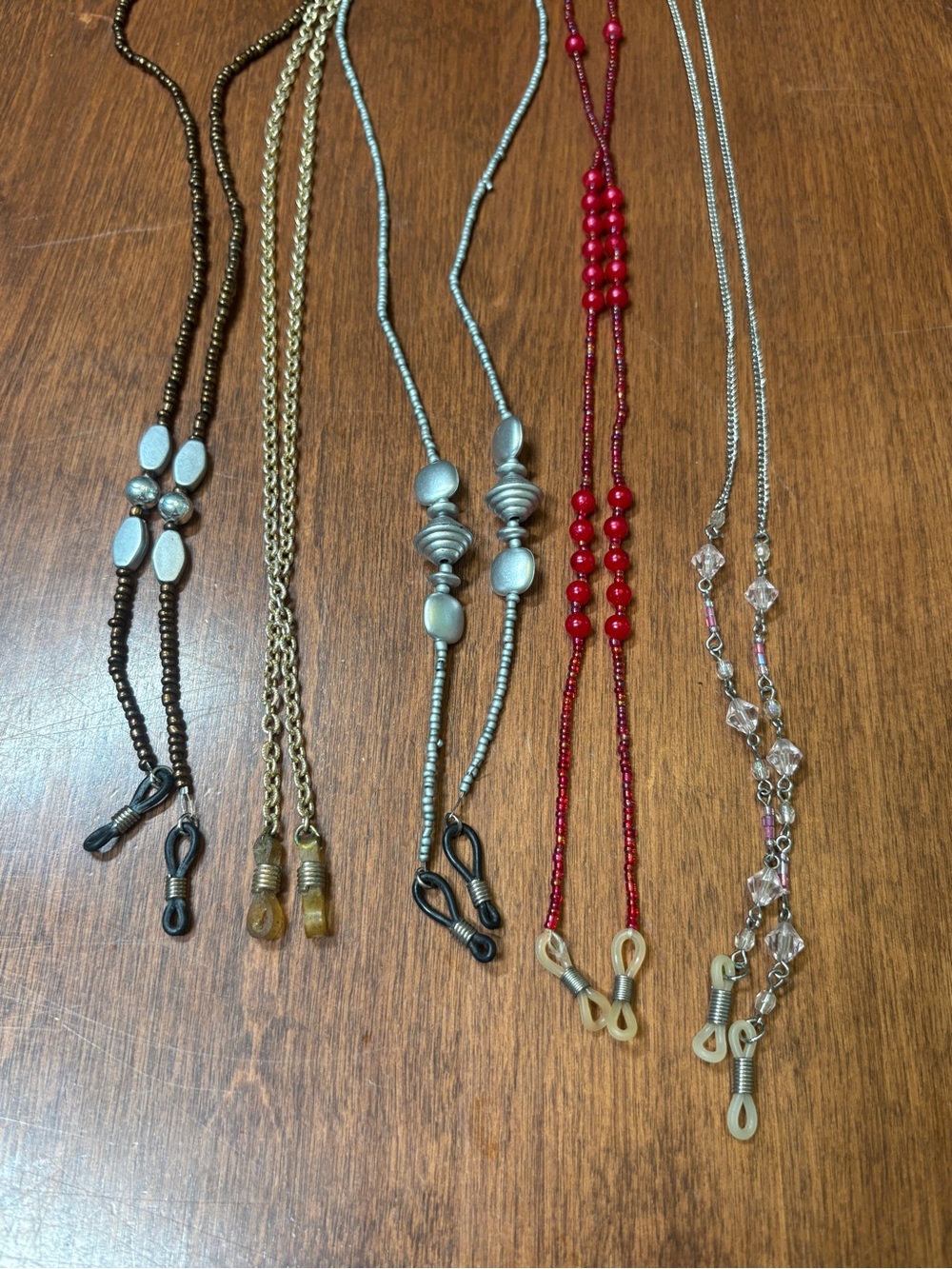 Beaded Eyewear chain set of 5